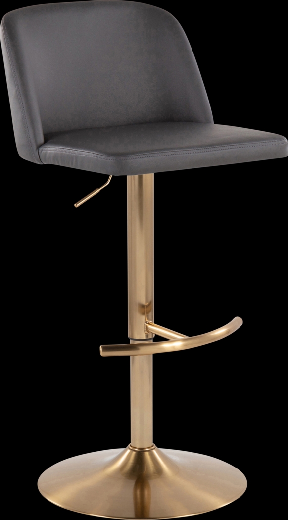 Clyo XV Gray Adjustable Barstool, Set of 2 - Thumbnail - Image 3