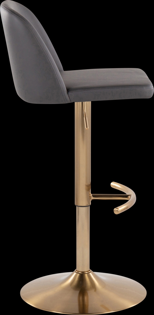 Clyo XV Gray Adjustable Barstool, Set of 2 - Thumbnail - Image 4