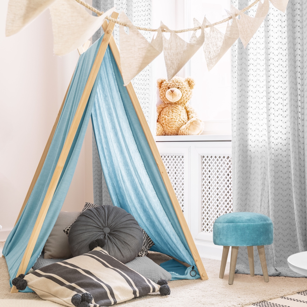 Coachlamp Blue Vanity Stool - Thumbnail - Image 4