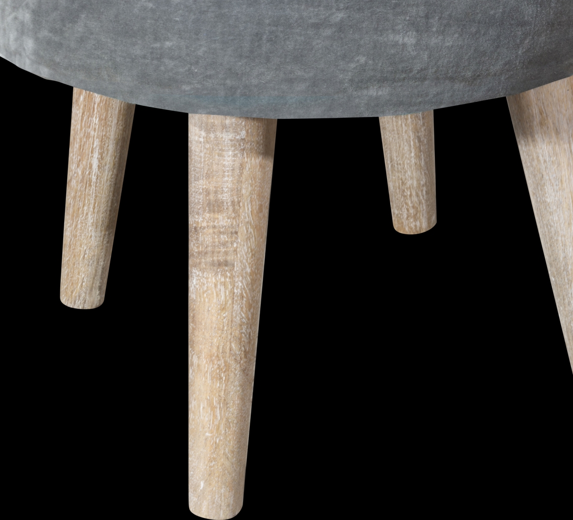 Coachlamp Gray Vanity Stool - Thumbnail - Image 2