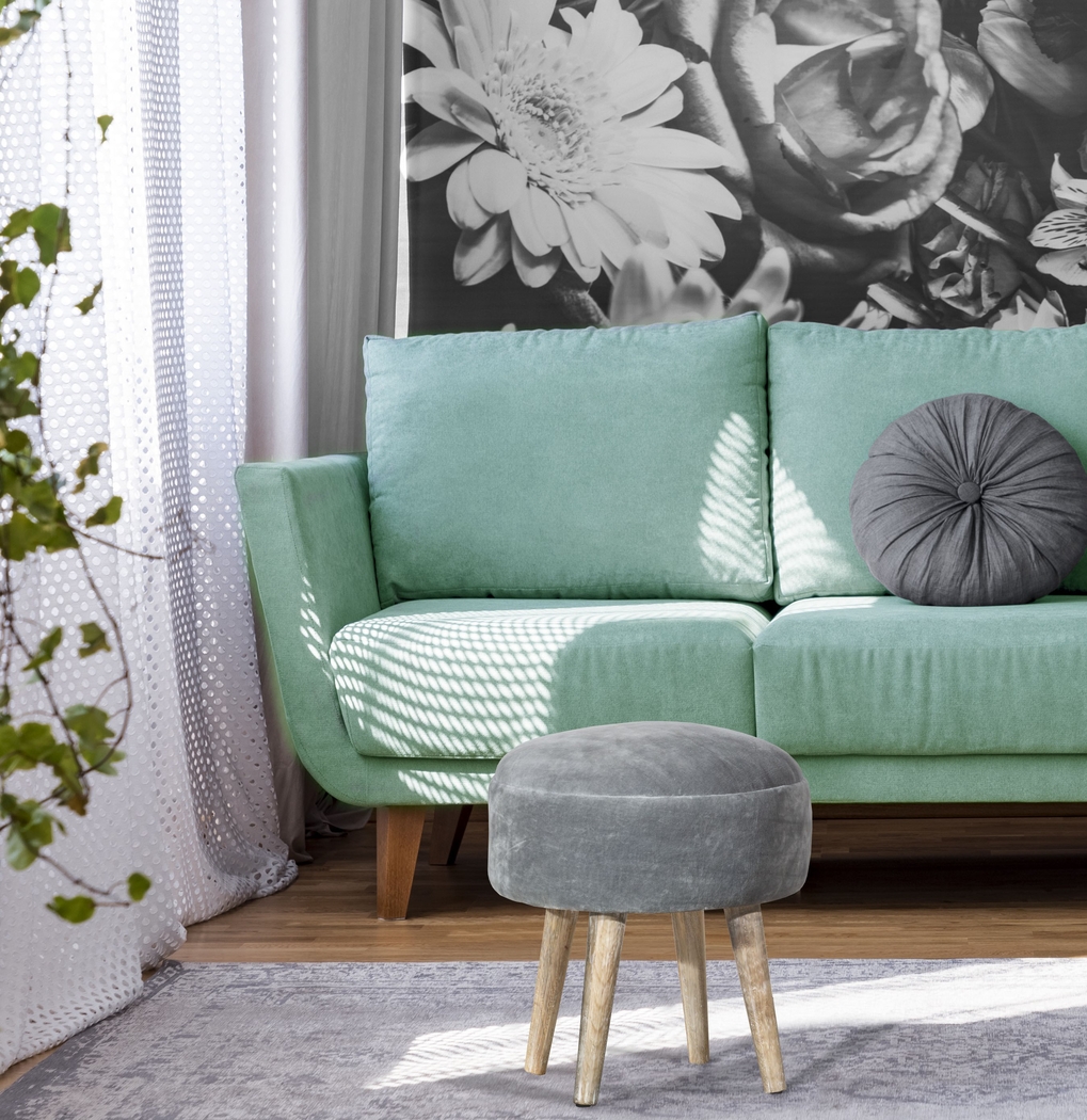 Coachlamp Gray Vanity Stool - Thumbnail - Image 4