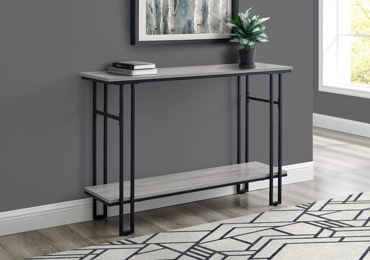 Coalville Gray Console Table - Thumbnail - Image 2