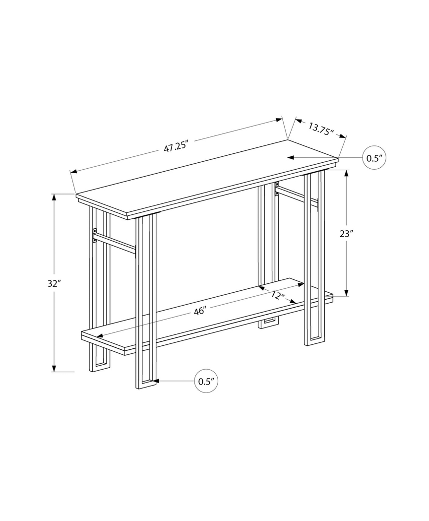 Coalville Taupe Sofa Table - Thumbnail - Image 4