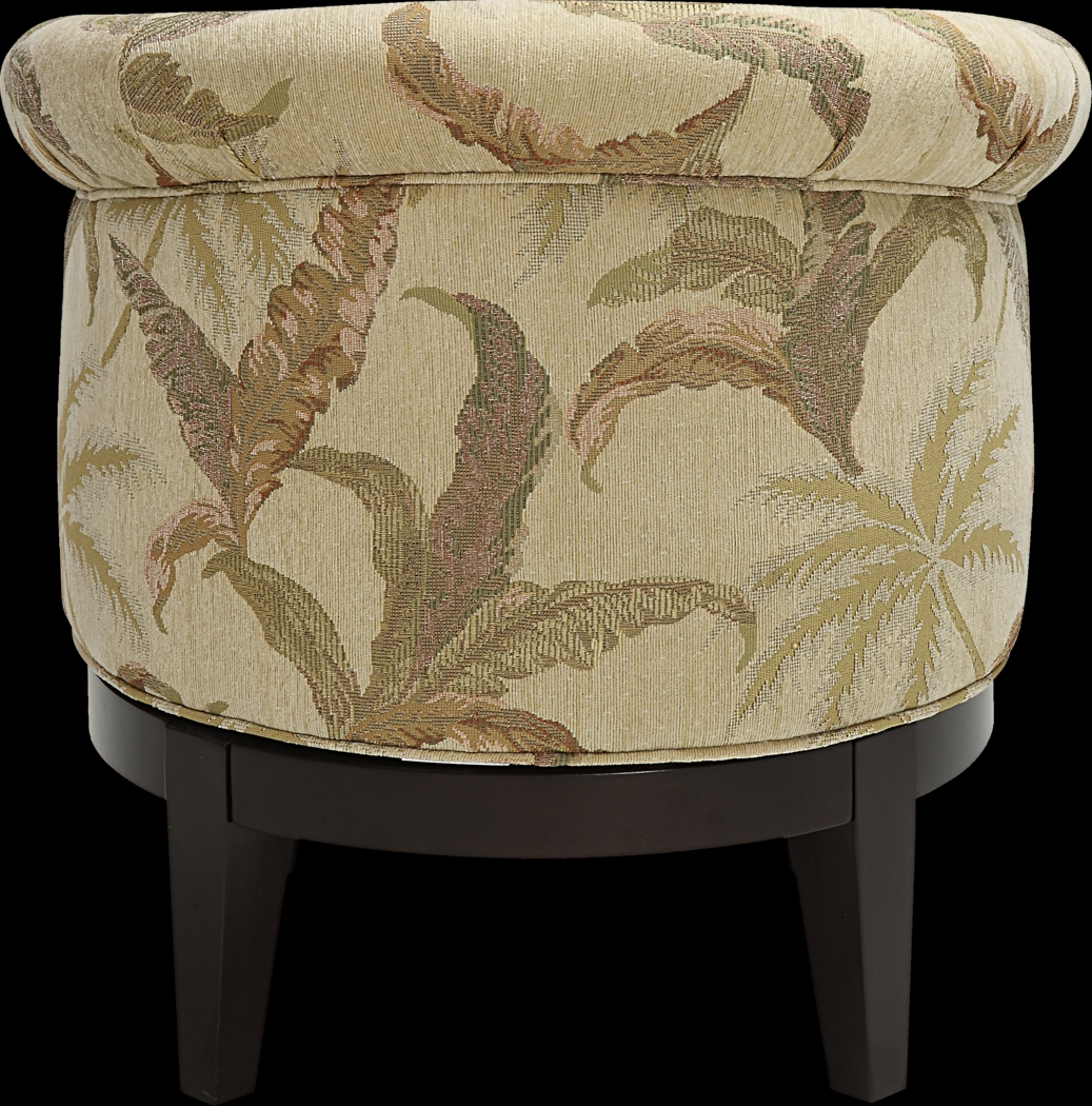 Coastal Palm Brown Accent Swivel Chair - Thumbnail - Image 3