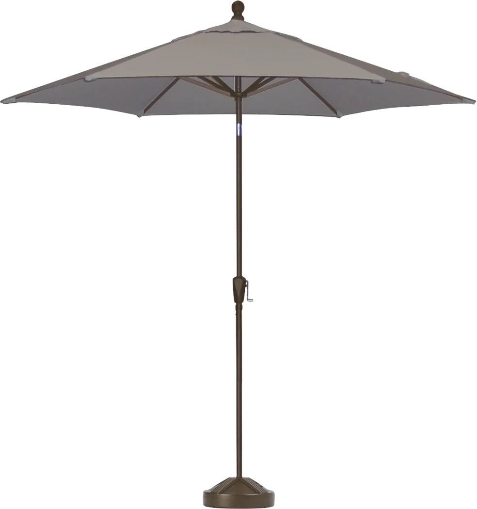 Coastal Point 9' Gray Outdoor Umbrella with 80 lb. Base - Thumbnail - Image 1
