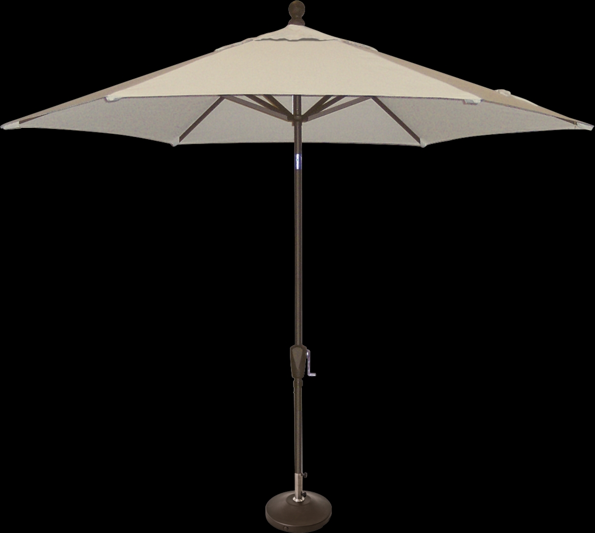 Coastal Point 9' Khaki Outdoor Umbrella with 80 lb. Base - Thumbnail - Image 1