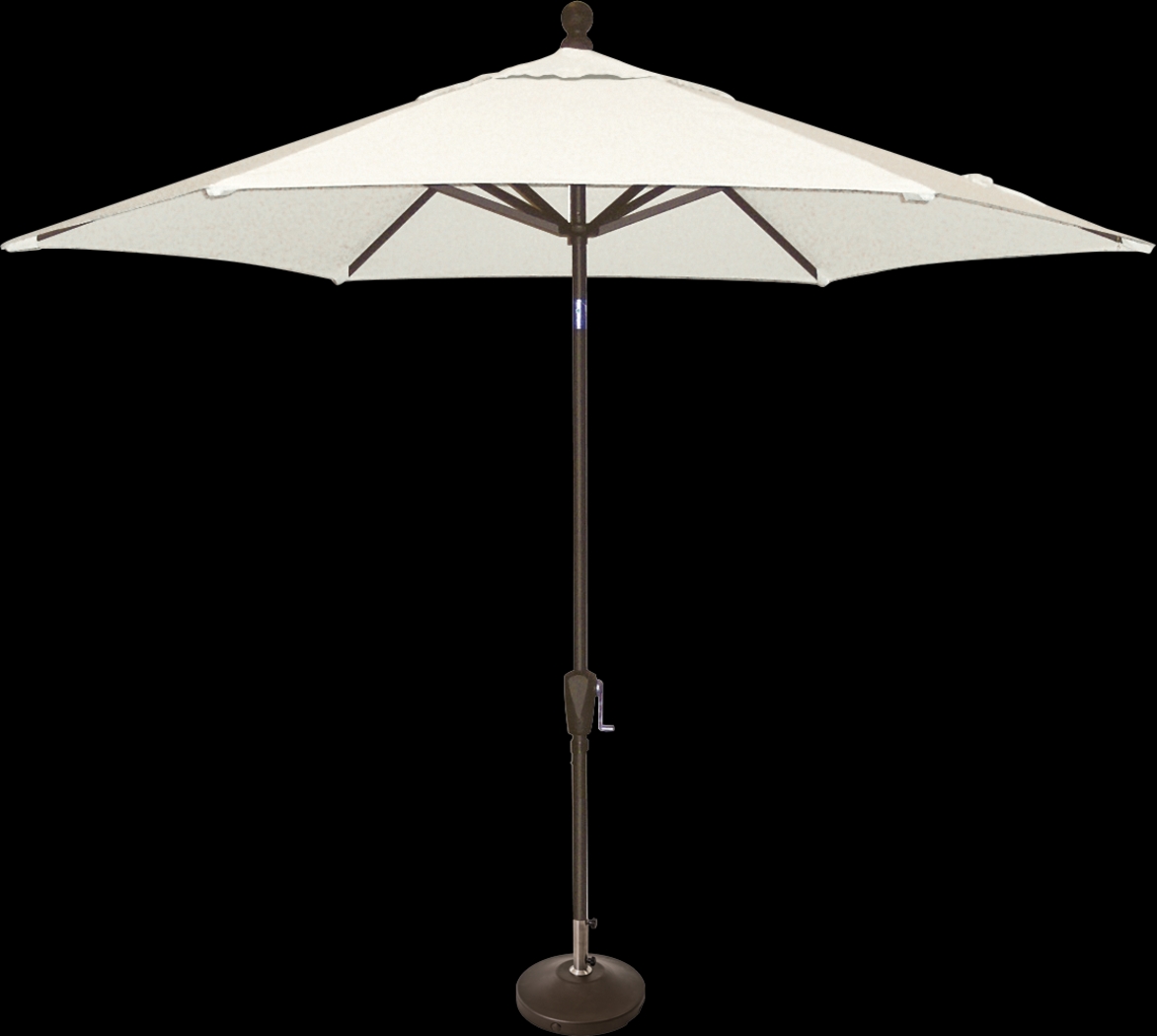 Coastal Point 9' Natural Outdoor Umbrella with 80 lb. Base - Thumbnail - Image 1