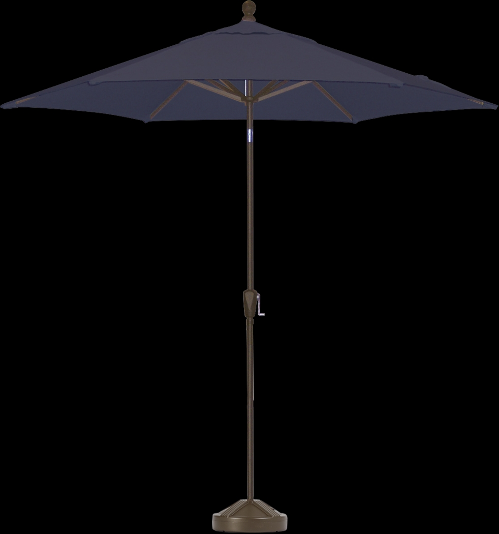 Coastal Point 9' Navy Outdoor Umbrella with 50 lb. Base - Thumbnail - Image 1