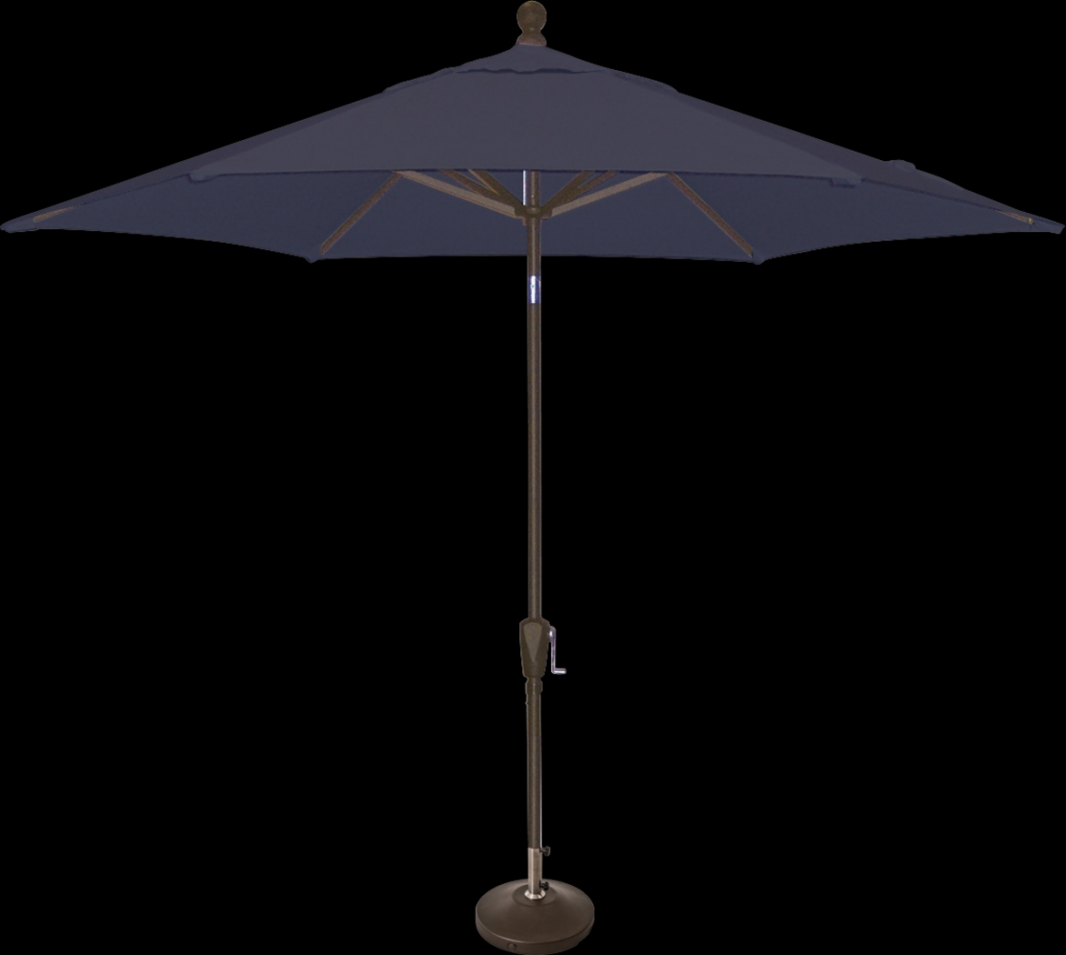 Coastal Point 9' Navy Outdoor Umbrella with 80 lb. Base - Thumbnail - Image 1