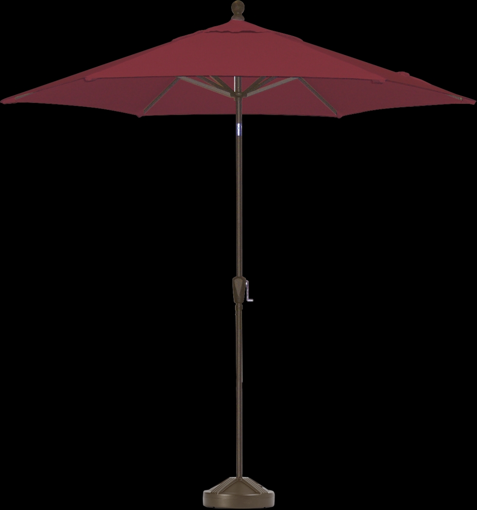 Coastal Point 9' Red Outdoor Umbrella with 50 lb. Base - Thumbnail - Image 1