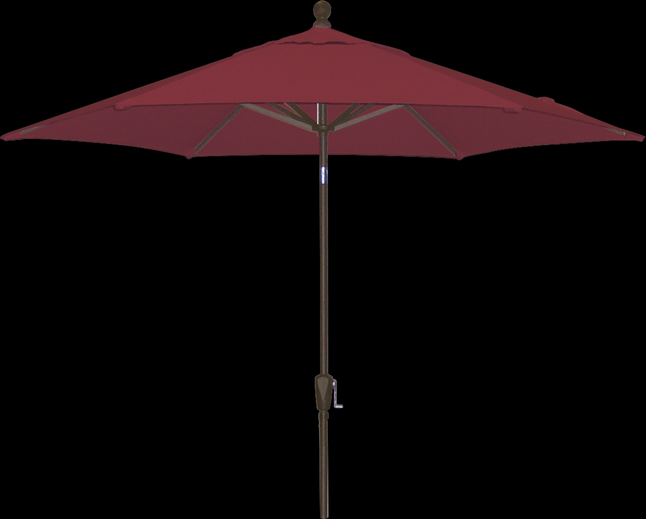 Coastal Point 9' Red Outdoor Umbrella - Thumbnail - Image 1