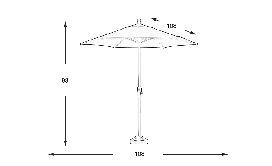 Dimension Image. Please refer to the Dimension Tab on this page for dimension details.