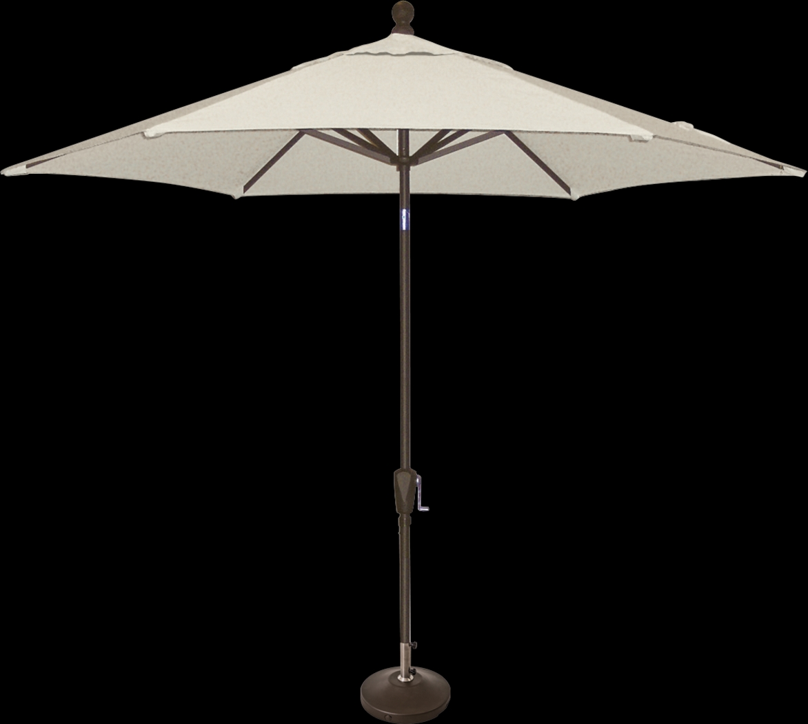 Coastal Point 9' Vanilla Outdoor Umbrella with 80 lb. Base - Thumbnail - Image 1