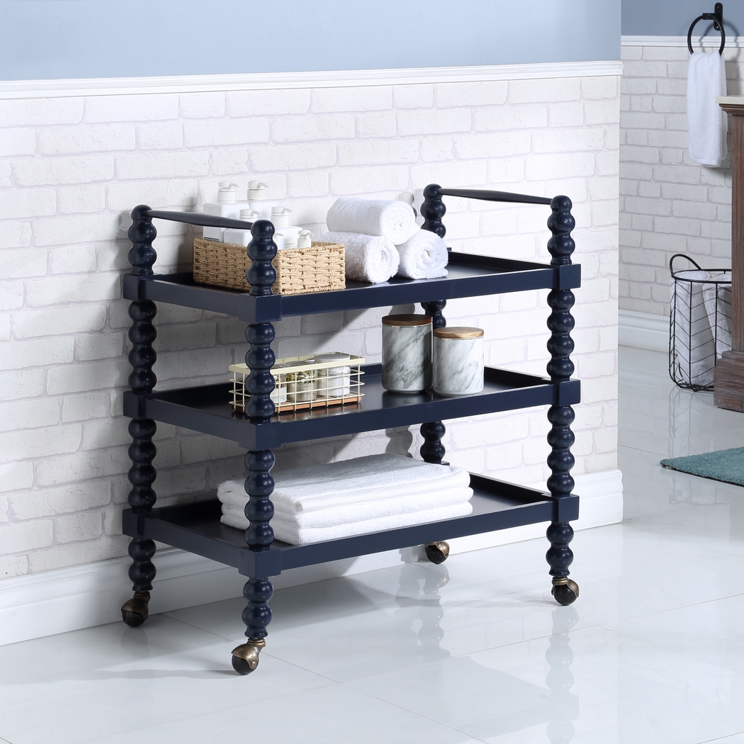 Coastina Blue Kitchen Cart - Thumbnail - Image 7