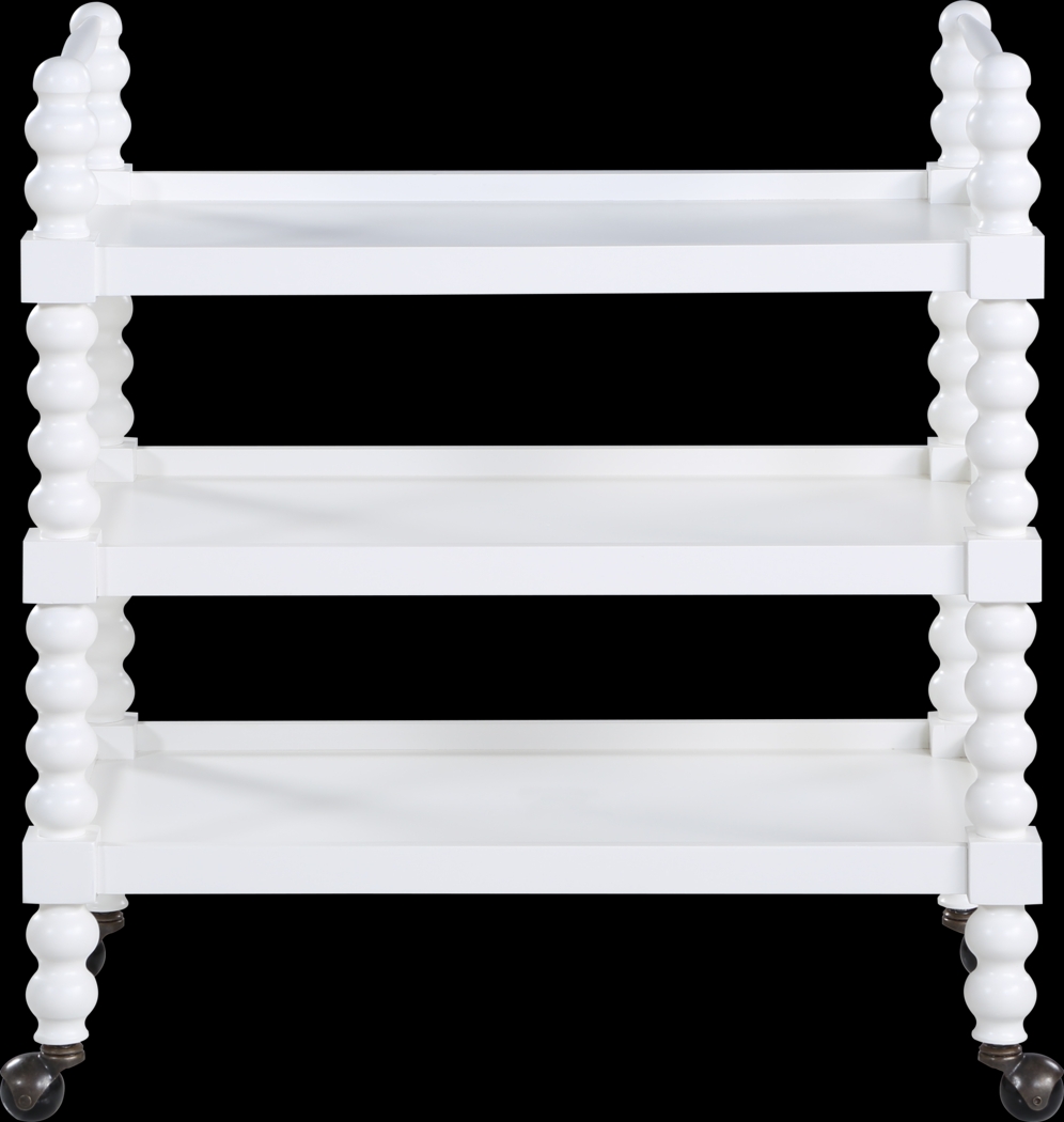 Coastina White Kitchen Cart - Thumbnail - Image 4