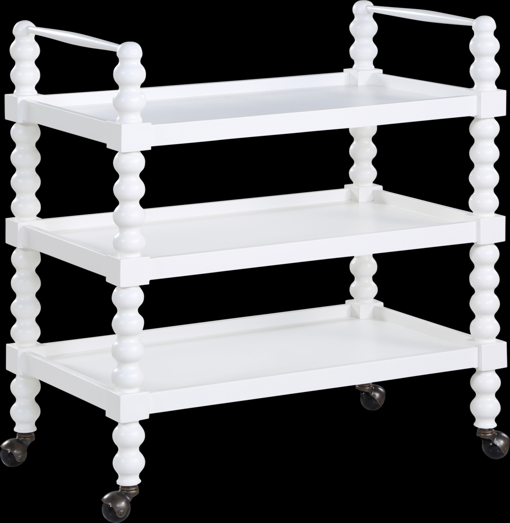 Coastina White Kitchen Cart - Thumbnail - Image 1