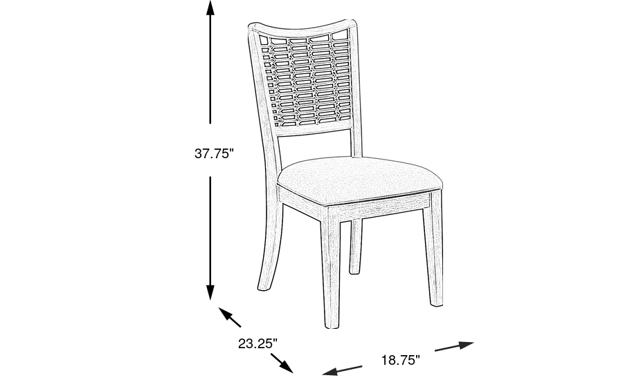 Dimension Image. Please refer to the Dimension Tab on this page for dimension details.