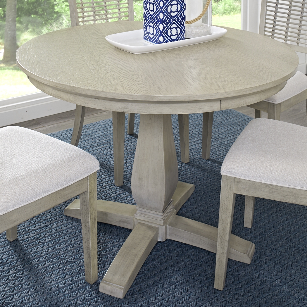Coastline Drive Gray Round Dining Table - Thumbnail - Image 4