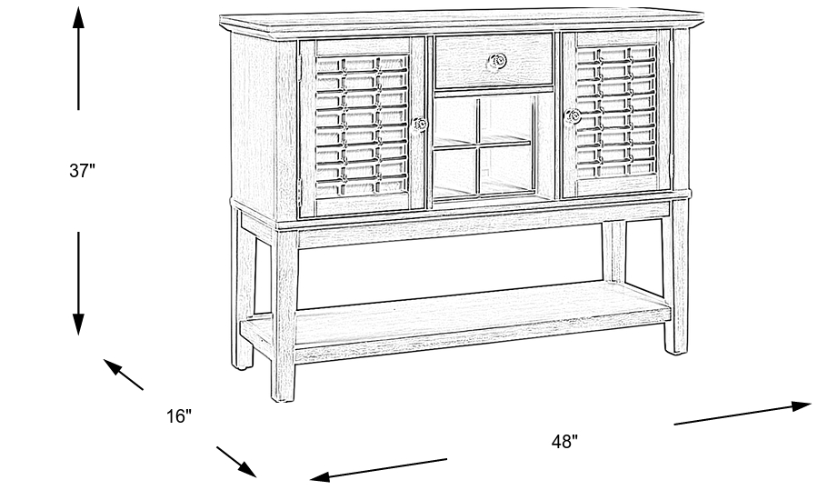 Dimension Image. Please refer to the Dimension Tab on this page for dimension details.