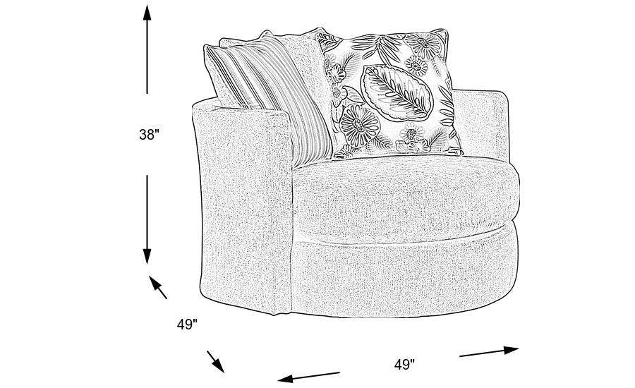 Dimension Image. Please refer to the Dimension Tab on this page for dimension details.