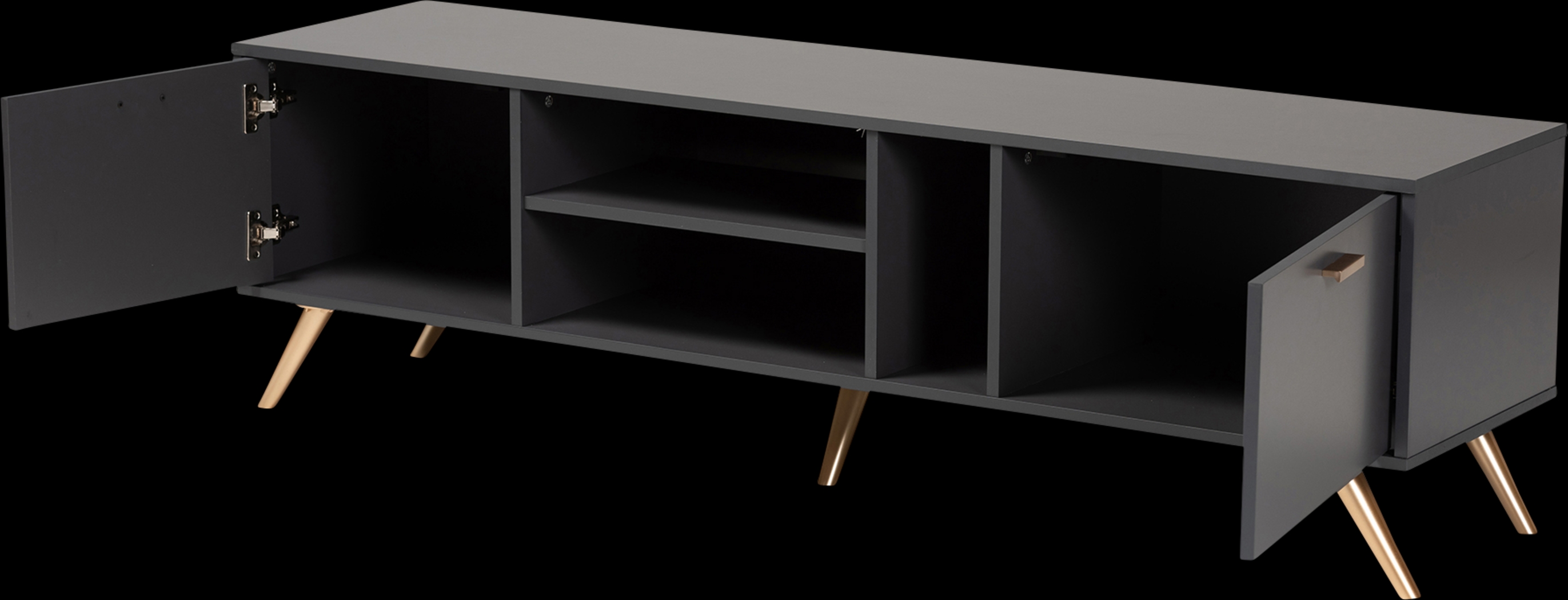 Cobblehill Dark Gray 63 in. Console - Thumbnail - Image 2