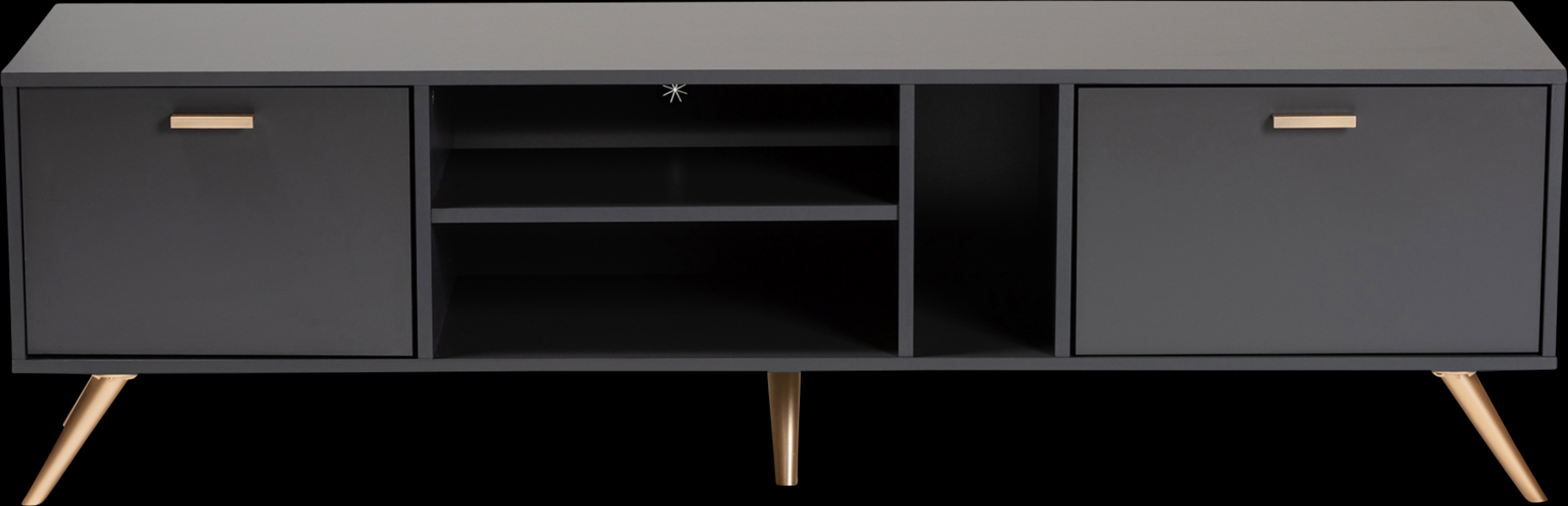 Cobblehill Dark Gray 63 in. Console - Thumbnail - Image 3