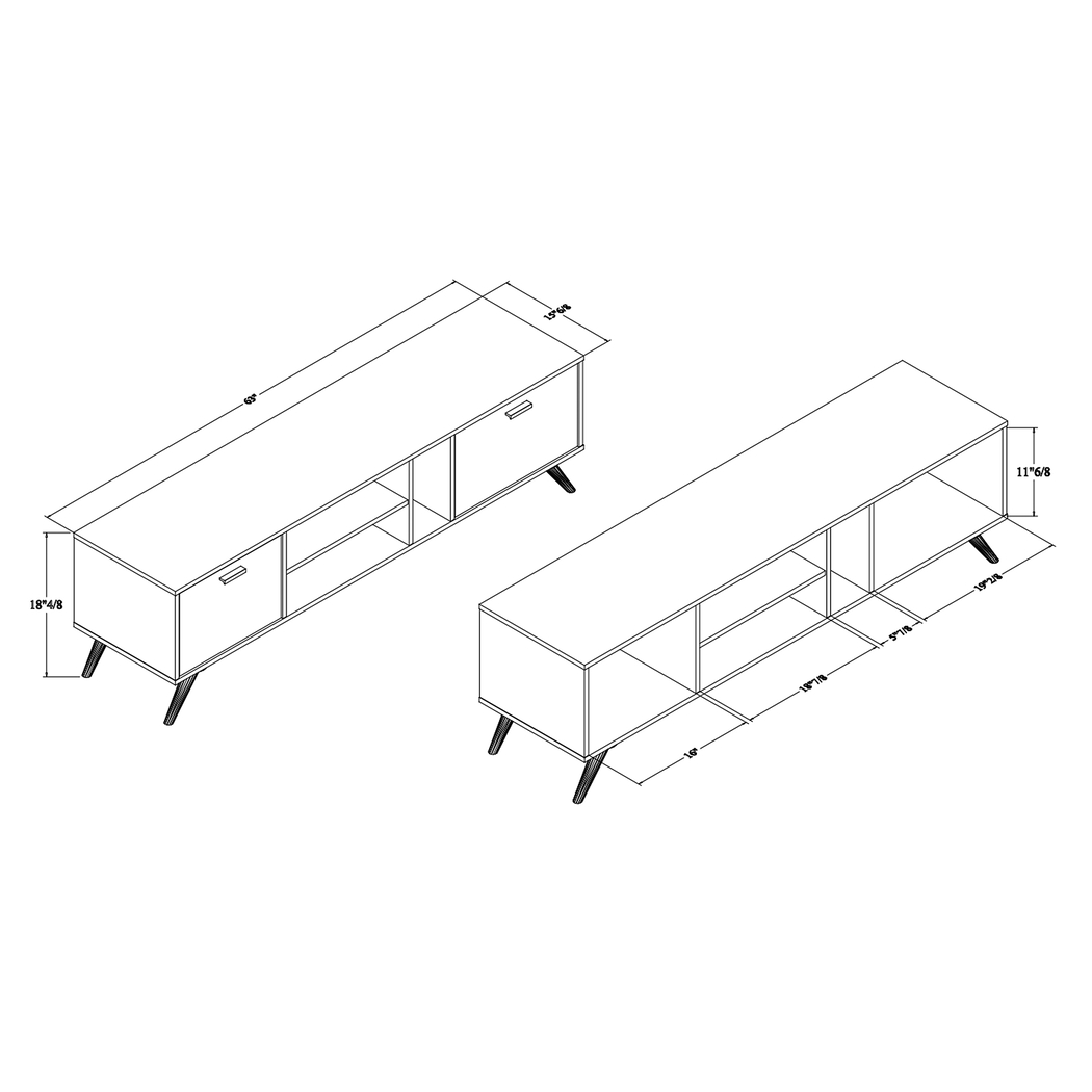 Cobblehill Dark Gray 63 in. Console - Thumbnail - Image 10