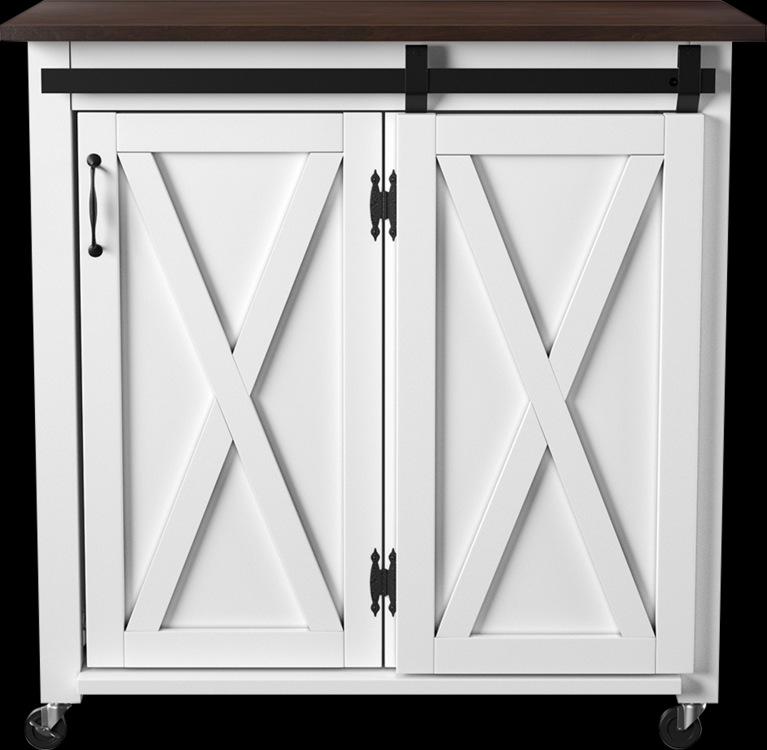 Cobworth White Kitchen Cart - Thumbnail - Image 2