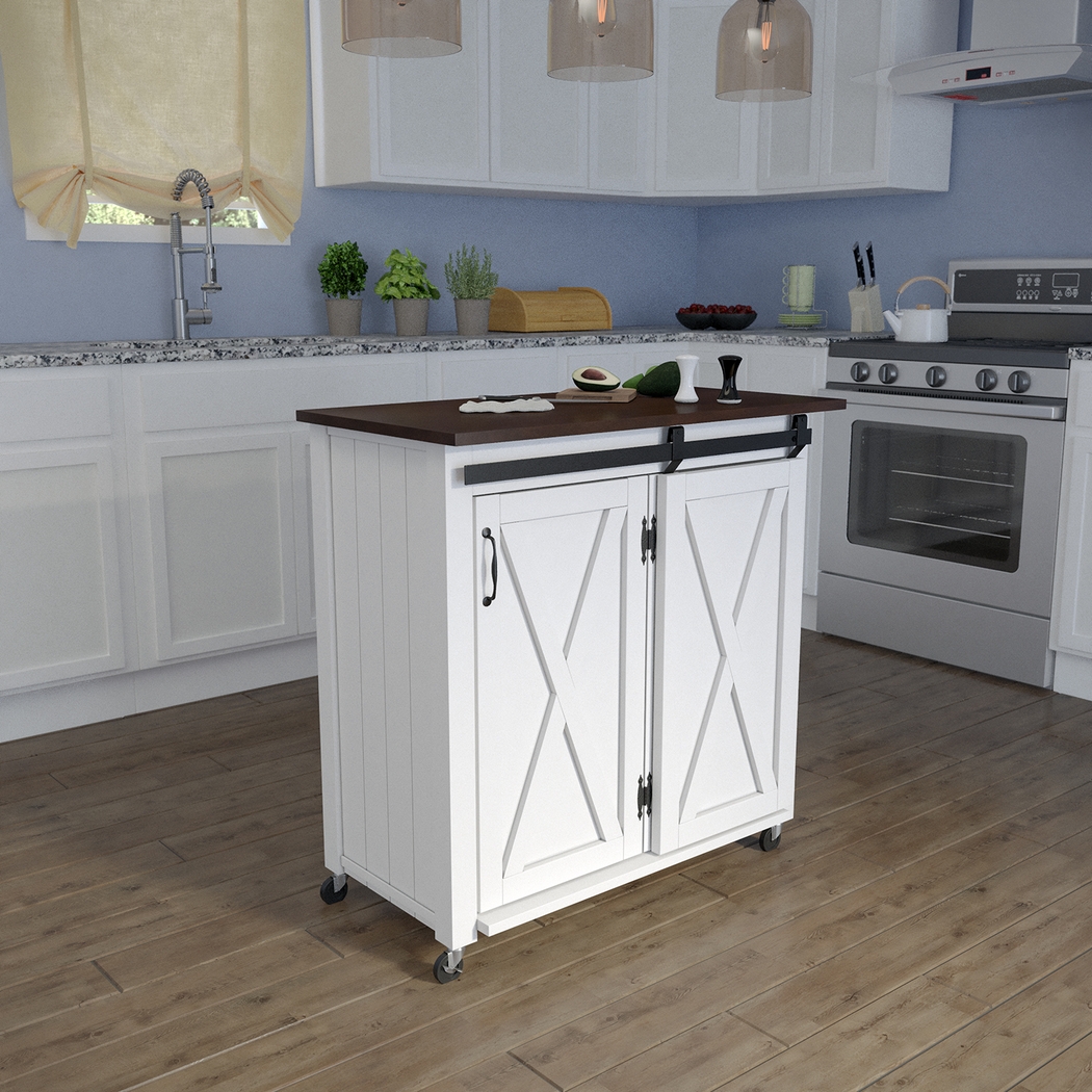 Cobworth White Kitchen Cart - Thumbnail - Image 6