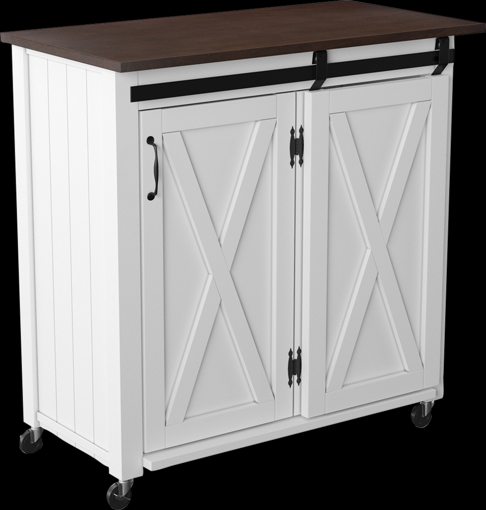 Cobworth White Kitchen Cart - Thumbnail - Image 1