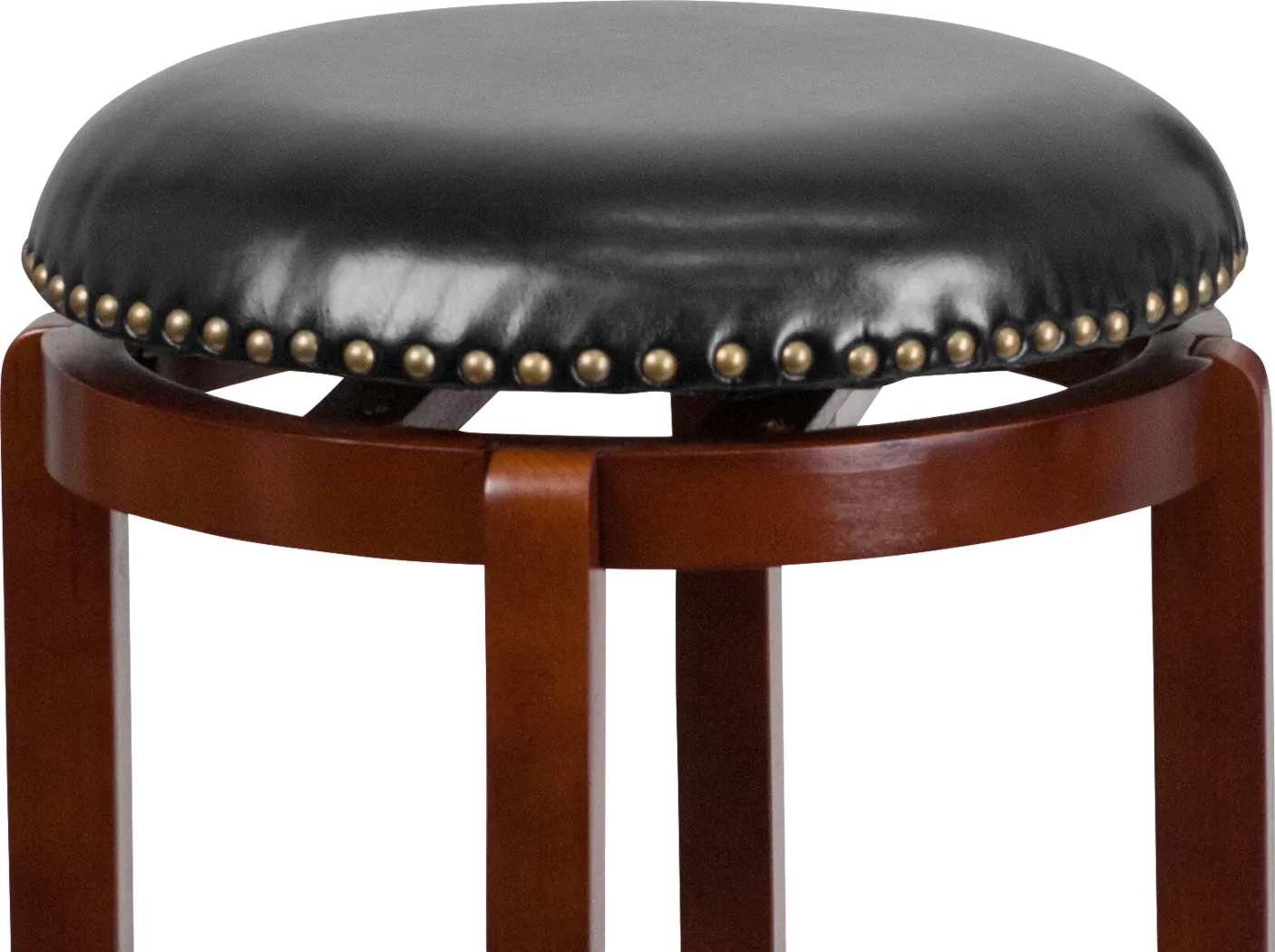 Coby Light Cherry Swivel Barstool - Thumbnail - Image 2