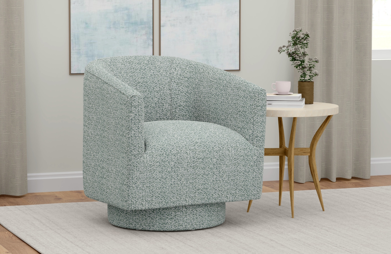 Codix Blue Accent Chair - Thumbnail - Image 2