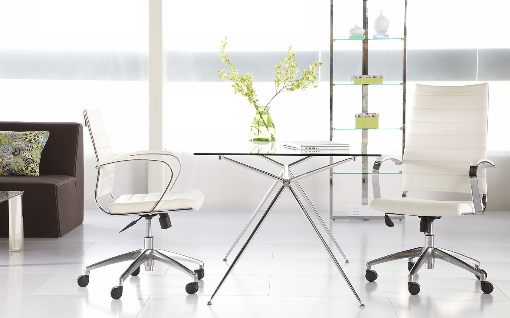 Coffeetree I White Office Chair - Thumbnail - Image 2