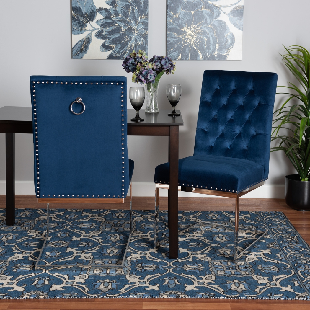 Cofrin Blue Side Chair, Set of 2 - Thumbnail - Image 3