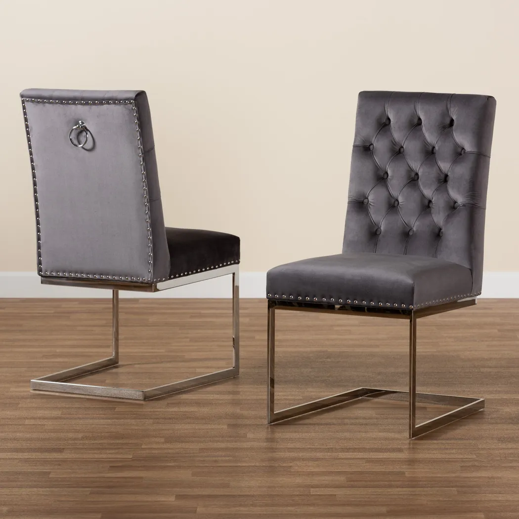 Cofrin Gray Side Chair, Set of 2 - Thumbnail - Image 2
