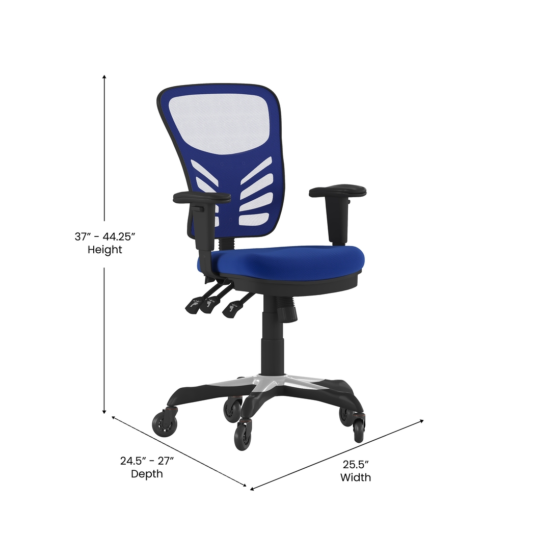 Cokeron Blue Office Chair - Thumbnail - Image 7