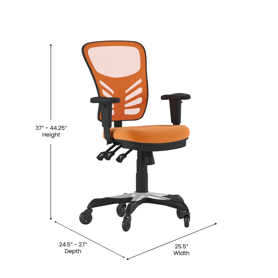 Cokeron Orange Office Chair - Thumbnail - Image 6