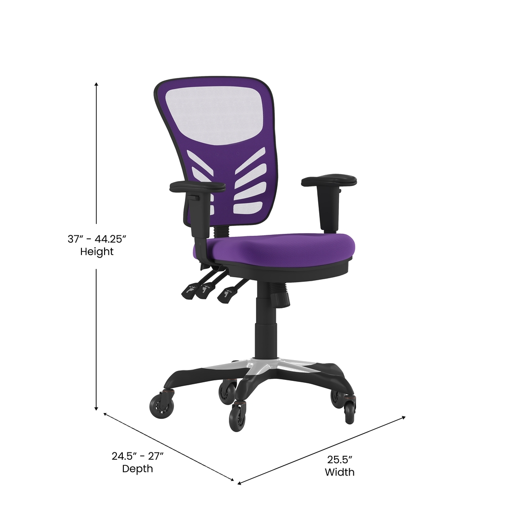 Cokeron Purple Office Chair - Thumbnail - Image 6