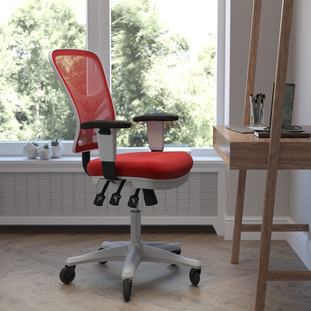 Cokeron Red Office Chair - Thumbnail - Image 3