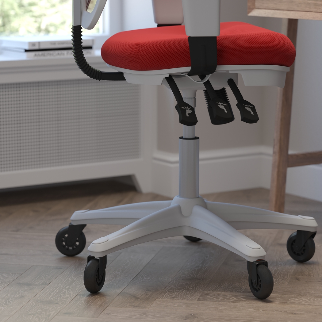 Cokeron Red Office Chair - Thumbnail - Image 4