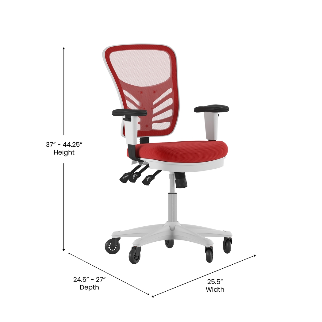Cokeron Red Office Chair - Thumbnail - Image 6