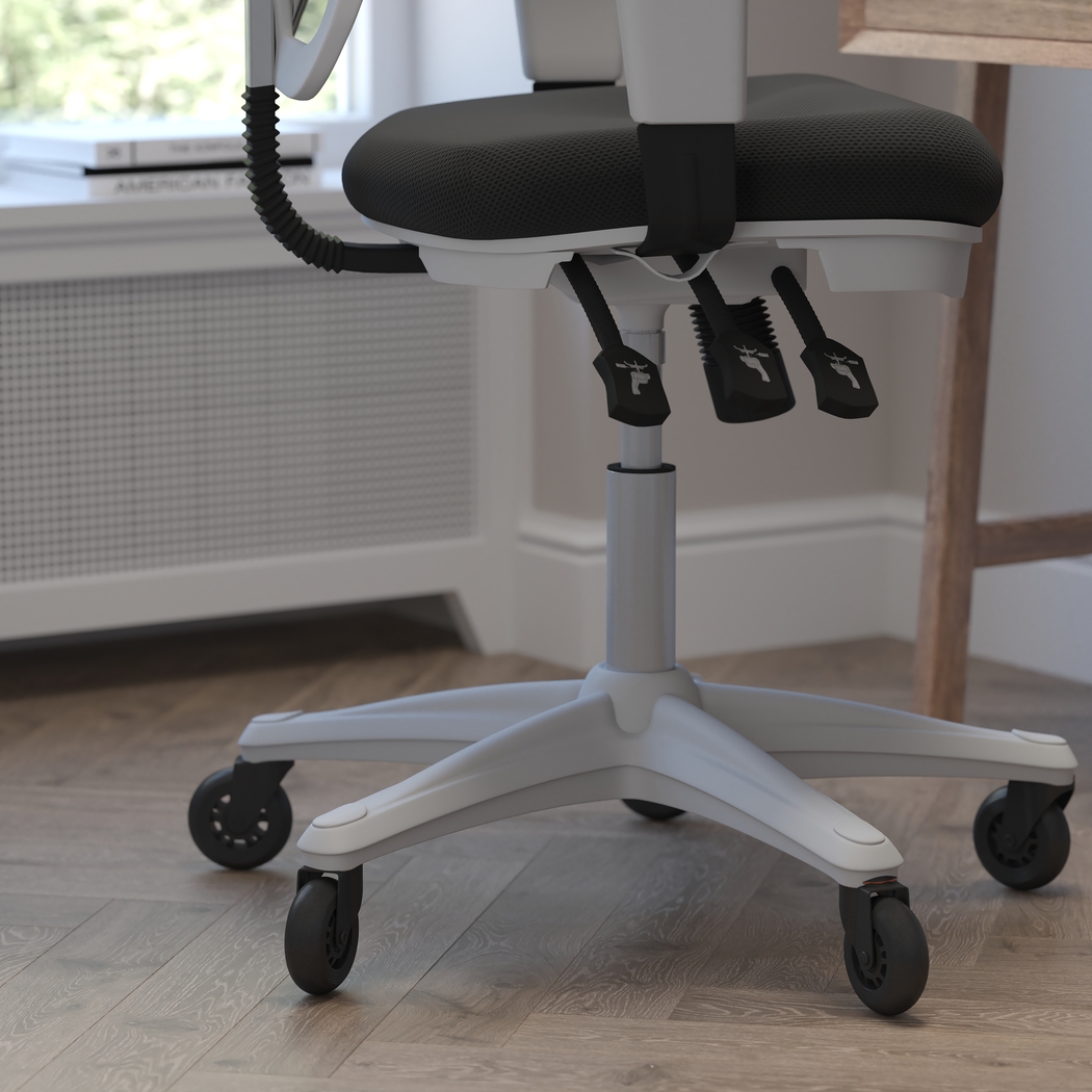 Cokeron White Office Chair - Thumbnail - Image 4