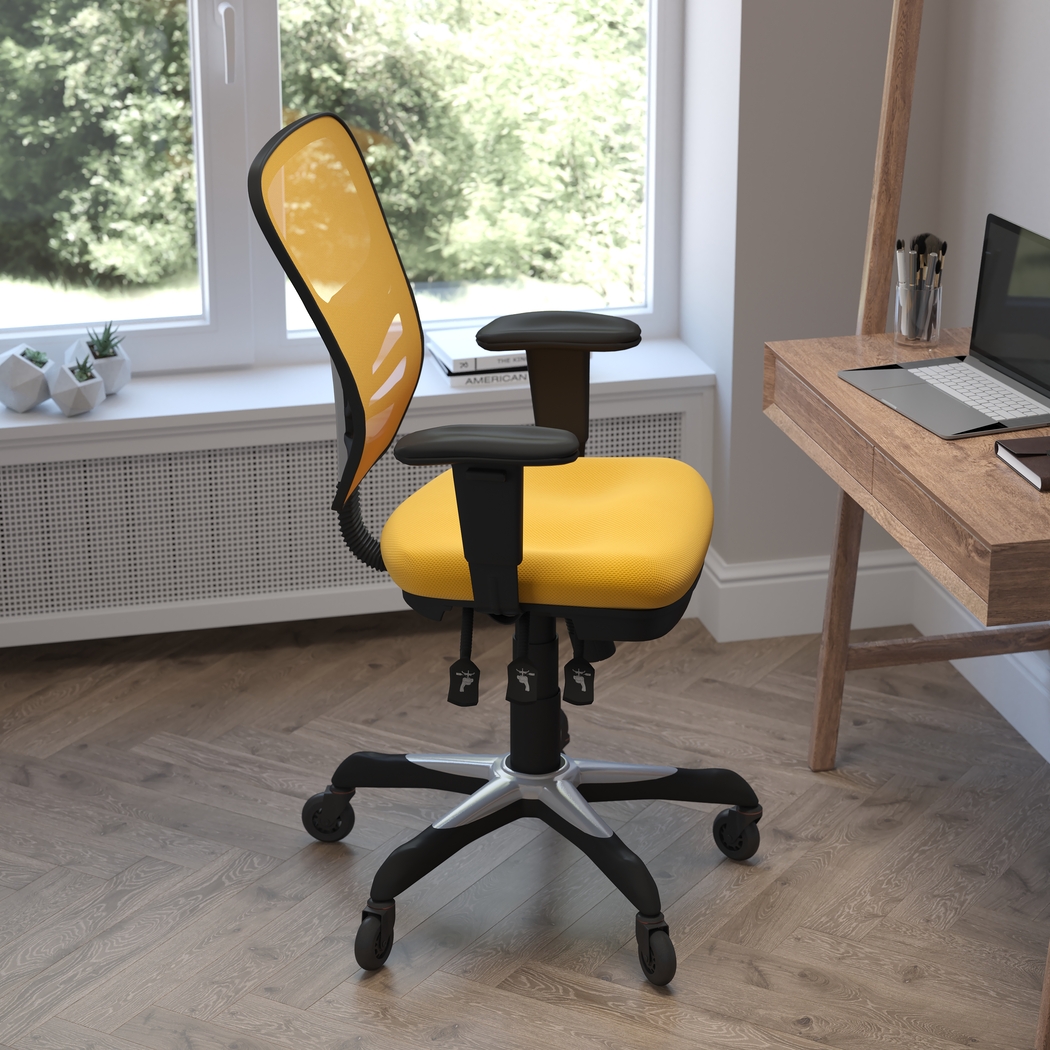 Cokeron Yellow Office Chair - Thumbnail - Image 2