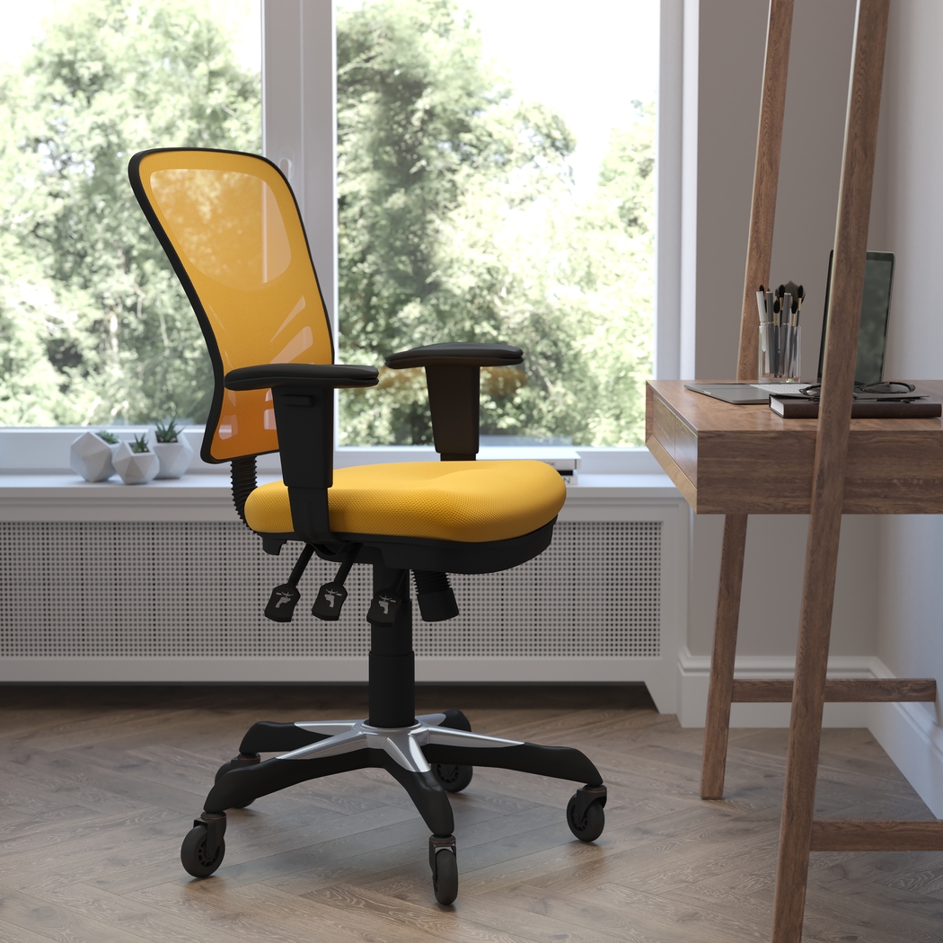 Cokeron Yellow Office Chair - Thumbnail - Image 3