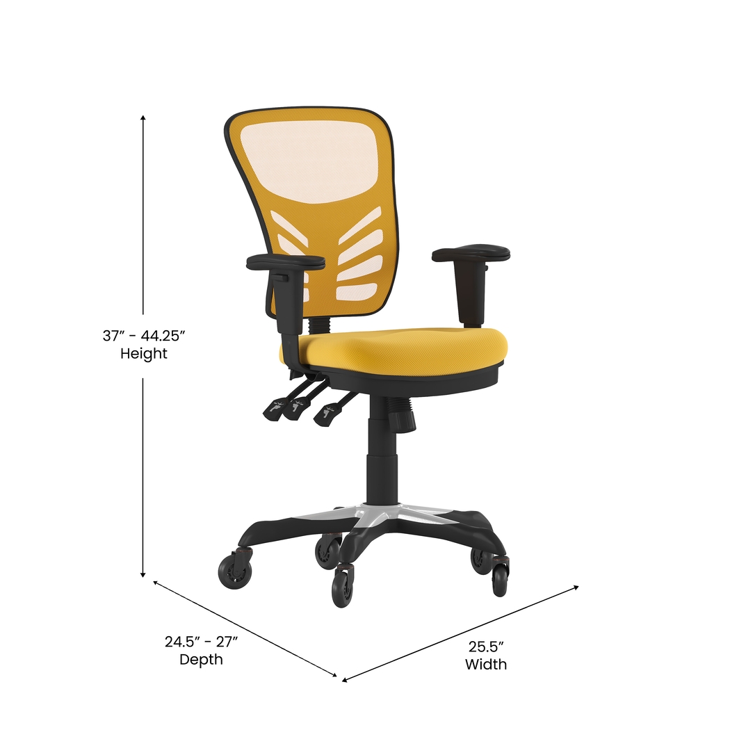 Cokeron Yellow Office Chair - Thumbnail - Image 6