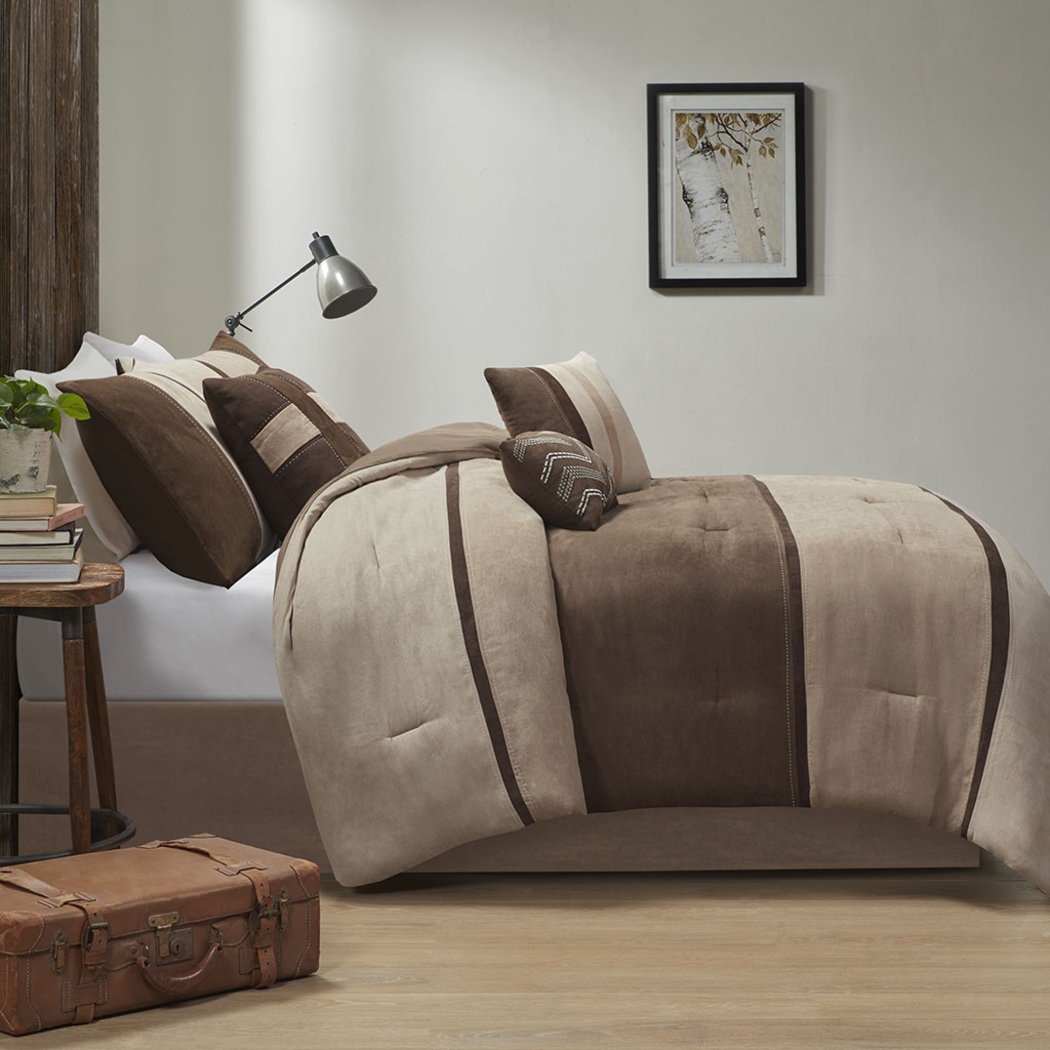 Colapissa Brown 7 Pc Queen Comforter Set - Thumbnail - Image 6