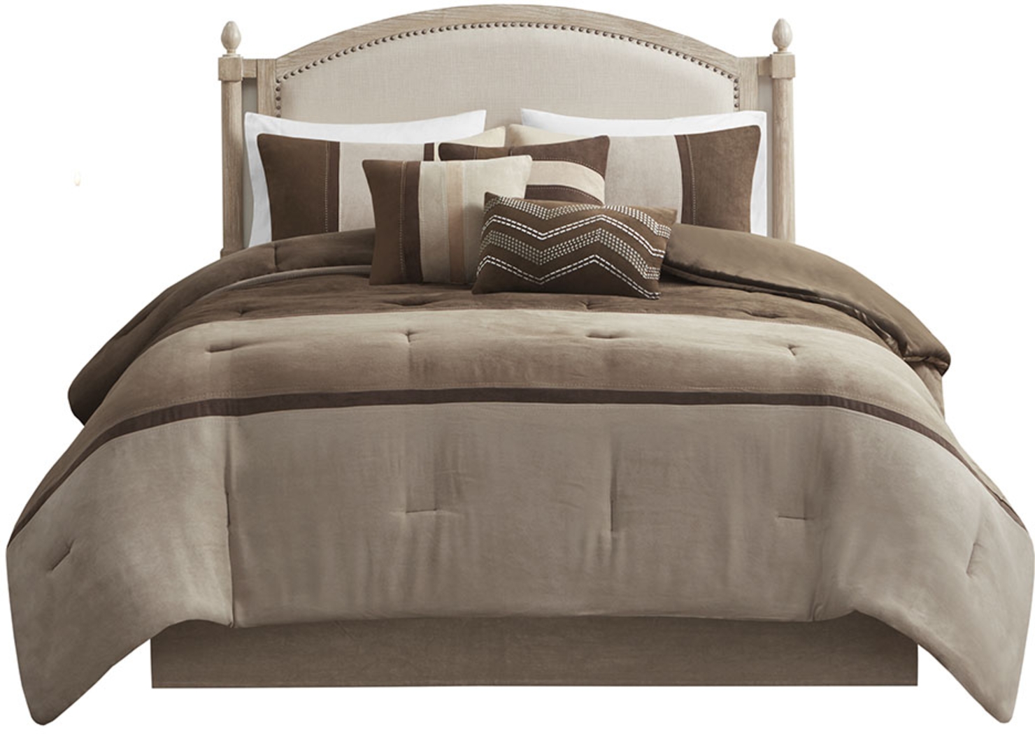 Colapissa Brown 7 Pc Queen Comforter Set - Thumbnail - Image 9