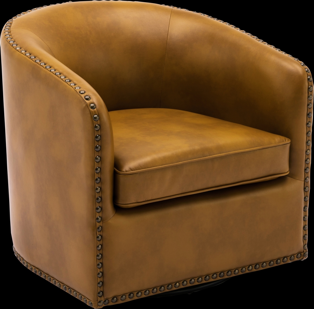 Colapissa Brown Swivel Arm Chair - Thumbnail - Image 1