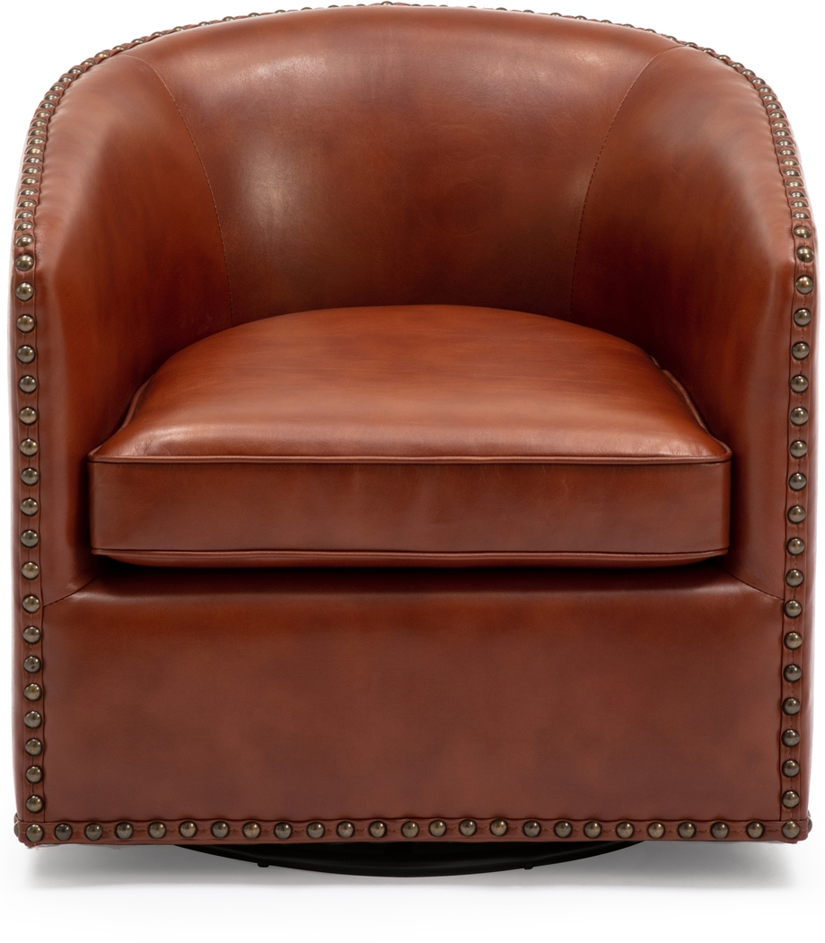 Colapissa Caramel Swivel Arm Chair - Thumbnail - Image 3