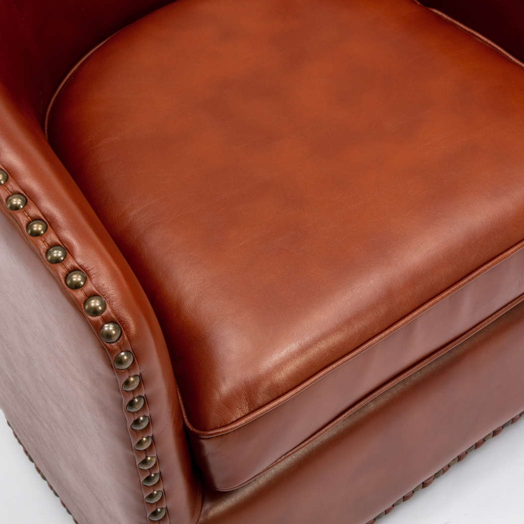 Colapissa Caramel Swivel Arm Chair - Thumbnail - Image 9